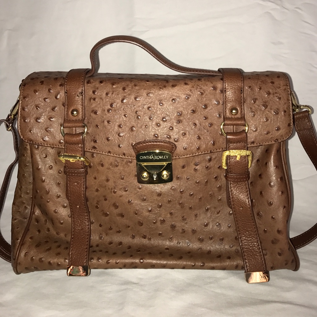 Cynthia Rowley 100% Leather Ostrich Print!